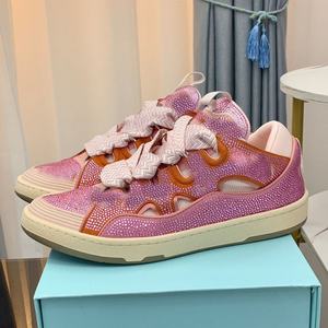 Zapatos Deportivos de Moda con Parte Superior de Cuero Genuino, Diseño de Cordones, Suela Gruesa, Diseño Transpirable, Suela de Goma Cómoda - Product Image 1