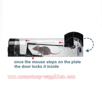 Piège à souris réutilisable Trapall, en plastique écologique, certifié EPA, transparent et noir, pour capture vivante