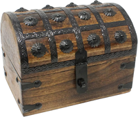 Coffre au trésor multifonctionnel moderne pour enfants en bois, boîte à bijoux rectangulaire-carrée en aluminium, métal, plastique PET, matériau en pin