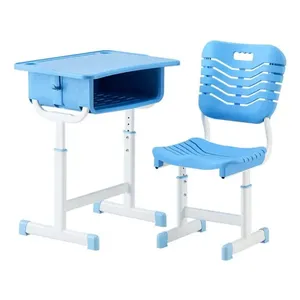 Conjunto de Silla y Escritorio para Estudiantes con Altura Ajustable y Personalizable para Aula de Primaria - Product Image 3