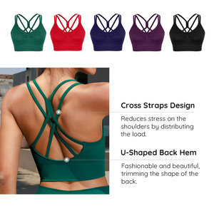 <span class=keywords><strong>Soutien</strong></span>-<span class=keywords><strong>gorge</strong></span> de sport respirant Vractive pour femme, sans couture, extensible dans quatre directions, pour fitness et yoga, dos <span class=keywords><strong>croisé</strong></span>, vente en gros - Product Image 4