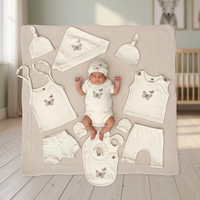 Ensemble de 4 barboteuses d'été mignonnes Hara Design de haute qualité pour nouveau-né, 100 % coton respirant, à manches courtes, unisexe, couleur unie