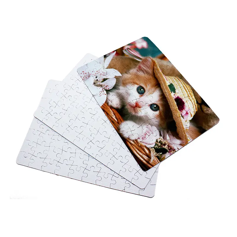 Promotional Gift Press Transfer printing Craft Blank Sublimation A4 Jigsaw Puzzle with 120 Pieces DIY Heat Press Transfer Crafts
