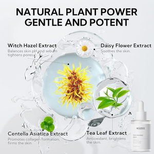 Traitement pour le visage pour éliminer les points noirs, contrôler le sébum, raffermir, réduire la sécheresse, resserrer les pores, pour les peaux végétaliennes et biologiques, 30 ml, traitement minimiseur de pores - Product Image 3