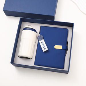 Set de Cuaderno de Cuero PU A5 Personalizado de Alta Gama, Taza de Café de Acero Inoxidable, Bolígrafo de Lujo con Impresión UV, Set de Regalo Empresarial para Oficina y Corporaciones - Product Image 4