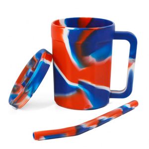Taza de Silicona Popular con Asa y Pajita, Taza Reutilizable para Camping y Senderismo, para Agua Fría y Caliente - Product Image 5