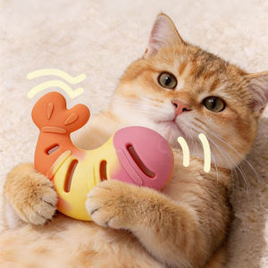 Jouet à mâcher en silicone écologique infusé à la catnip pour chatons, soulagement des dents molaires et nettoyage dentaire, jouet anti-ennui pour animaux de compagnie - Product Image 5