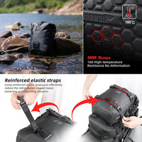 Sac de siège arrière imperméable en bâche robuste avec fermeture éclair, sac à dos de voyage pour usage extérieur