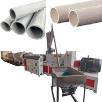 Machine de fabrication de barres et fils en PVC/UPVC entièrement automatique, extrudeuse à double vis à économie d'énergie avec pompe à roulement PLC
