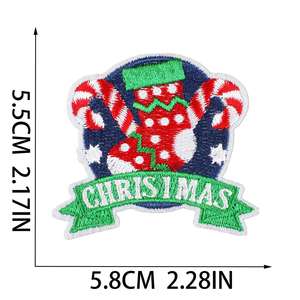 New Wholesale Iron on Christmas Embroidered Patches - Product Image 2