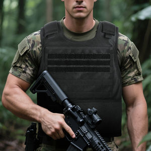 Veilige, op maat gemaakte, verstelbare, verborgen, steekwerende tactische Molle <span class=keywords><strong>vest</strong></span>-plaatdrager voor mannen - Product Image 1