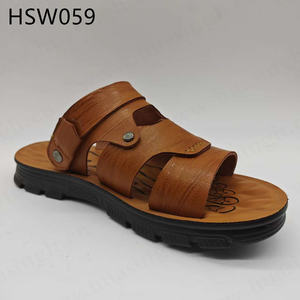 CXT, Fabriqué en Chine, sandales en <span class=keywords><strong>cuir</strong></span> PU pour hommes/femmes, style pieds nus, bout ouvert, marron/noir, chaussures de plage pour temps chaud, HSW059 - Product Image 2