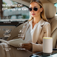 Diffuseur d'huiles essentielles pures, machine à arôme silencieuse à brume froide, alimentée par USB, batterie intégrée, désodorisant de voiture sensible au toucher, blanc