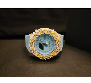 Montre en acier inoxydable avec quartz et moissanite sertie de diamants, style brillant de qualité supérieure pour un attrait de mode distinctif - Product Image 3