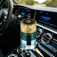 Diffuseur d'huiles essentielles intelligent de luxe pour voiture, projection d'étoiles, aromathérapie, diffuseur d'arômes, lumière décorative, matériau en verre pour voitures
