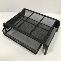 צג Stand Riser, רשת מתכת מדפסת Stand מחזיק עם לשלוף אחסון מגירה