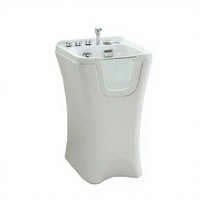 Baignoire bébé autoportante moderne en acrylique, design écologique, porte transparente, avec drain, baignoire portable pour trempage