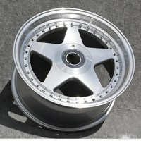 Rines de Diseño Clásico 5x112/120 de 16, 17 y 18 Pulgadas con Borde Profundo, Rines de Aleación Plateados para Autos de Pasajeros BMW, Benz y Mercedes