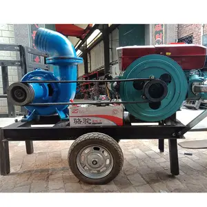 high capacity agricultural water pump diesel mixed flow pulley water pump