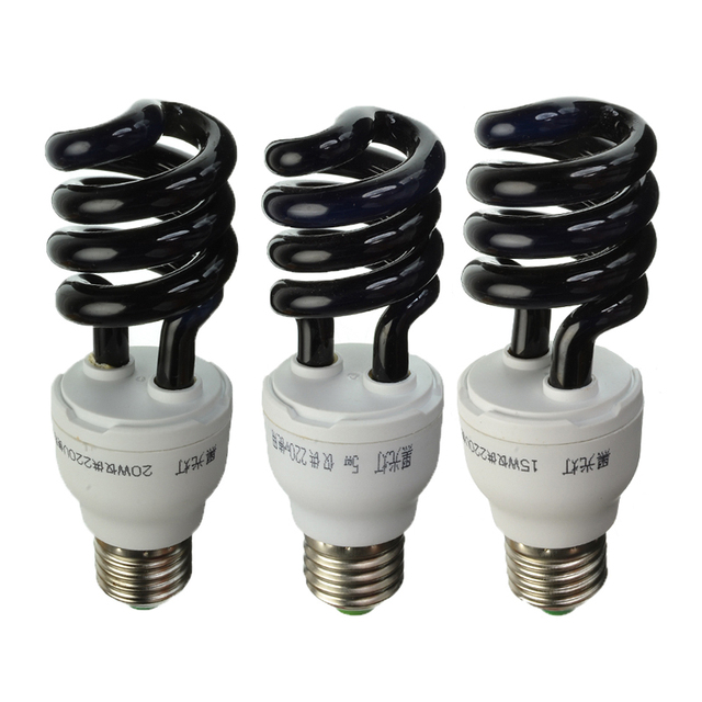 Hot Sales 100V/220V E27 Fluorescent Bulbs 15W/20W/30W Mosquito Killer Energy Saving IP55 Rated Purple Spiral Light Bug Zappers