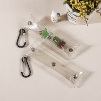Pochette à clés transparente en PVC pour extérieur, étanche, antichoc et anti-poussière, avec porte-clés, pochette de rangement transparente pour breloque de sac personnalisée