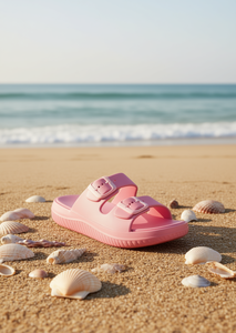 Sandali Unisex in EVA con Doppio Cinturino, Taglia 24, Comodi, Punta Aperta, Estivi, Tinta Unita, Chiusura con Fibbia - Product Image 2