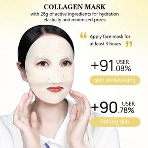 Mascarilla Facial de Colágeno Bio de Guangdong con Retinol, Centella Asiática, Vitamina C, Antiarrugas, Glicerina Herbal, Hidratante Profunda para <span class=keywords><strong>Piel</strong></span> <span class=keywords><strong>Grasa</strong></span>, OEM - Product Image 6