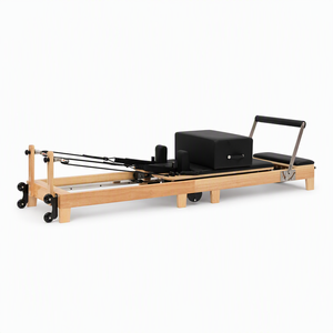 Cama de Pilates <span class=keywords><strong>Plegable</strong></span> de Roble Macizo, Certificada por la CE, Máquina de Entrenamiento Multiusos <span class=keywords><strong>Plegable</strong></span> para Estudio y Hogar - Product Image 3