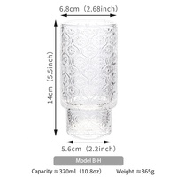 Verres à eau élégants à points en relief, style INS, vaisselle robuste et transparente pour fêtes à domicile et cadeaux de mariage