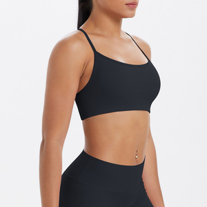 Women's European &amp; <strong>American</strong> Style Thin Strap Cross Back <strong>Sports</strong> <strong>Bra</strong>, Large Open Back Breathable Fitness Yoga <strong>Bra</strong> - Product Image 5