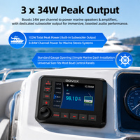 Radio marine JMC en aluminium étanche 12V, lecteur FM AM rétro pour bateau avec récepteur audio à piston pour fournitures marines