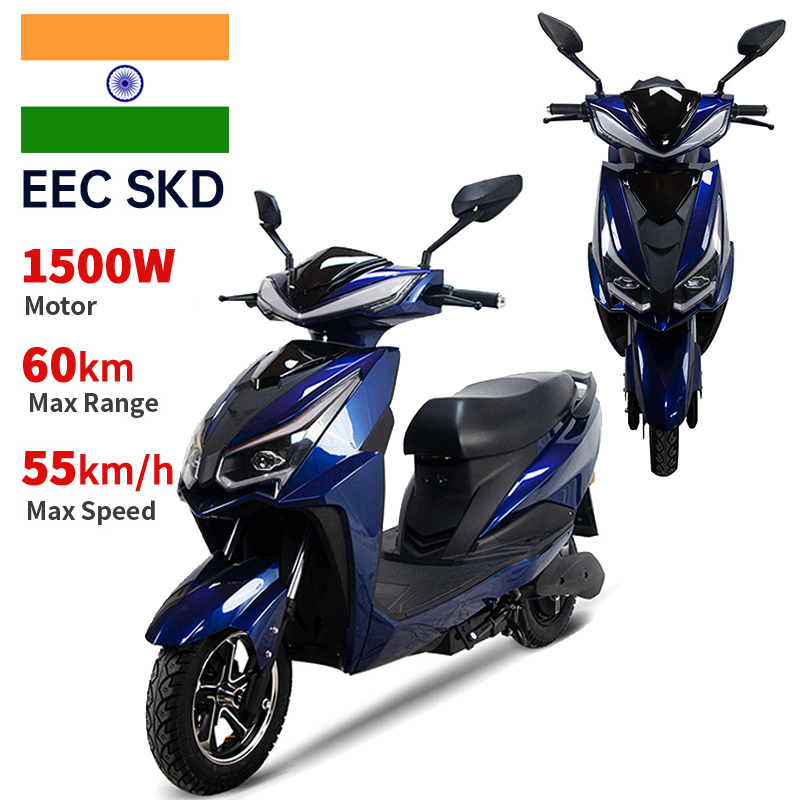 India best selling 1000-1500W electric racing motorcycle SKD 2 wheel sport electric scooter