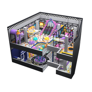 Aire de jeux intérieure à double étage de style urbain, configuration de jeux souples haut de gamme avec fosse à balles pour sites commerciaux à fort trafic - Product Image 1