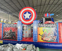 Parc de jeux gonflables commercial Hero, thème Avengers, château gonflable
