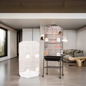 Jaula de Metal con Ruedas y Poste de Soporte para Cría de Aves, Palomas, Mascotas, Mynah, Jaula de Hierro - Product Image 3