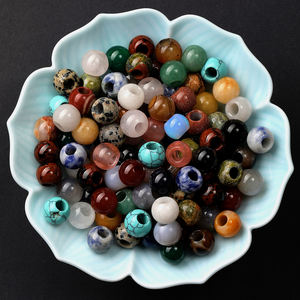 JD GEMS - Cuentas de Piedra Natural de Alta Calidad de 6 mm, 8 mm, 10 mm y 12 mm, Coloridas, Certificadas por CNAS, con Orificio <span class=keywords><strong>Grande</strong></span>, para Joyería, DIY, Pulseras - Product Image 2