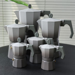 Cafetera Moka con capacidad para 1-9 <span class=keywords><strong>tazas</strong></span> Mini Moka Pot Express Espresso Stove <span class=keywords><strong>3</strong></span> <span class=keywords><strong>tazas</strong></span> Aluminio Mokapot Construcción de metal - Product Image 2