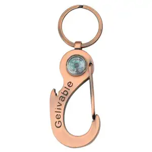Customized Metal Bottle Opener Keychain Creative Retro with Compass Bottle Opener Customized Crafts Gifts