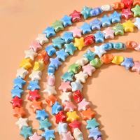 Cuentas de cerámica con forma de estrella pequeña para hacer joyas DIY, como aretes, pulseras, collares, etc.
