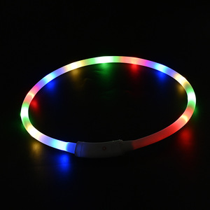 <span class=keywords><strong>Collar</strong></span> de Perro de Encaje de Plástico LED Recargable, Multicolor, Brillante, Impermeable, con Patrón de Leopardo, Luz de Seguridad Nocturna para Mascotas, para Todas las Estaciones - Product Image 6
