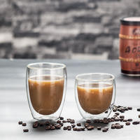 Gobelet en verre à double paroi moderne, soufflé à la main en borosilicate, tasse à café 80ml 250ml 350ml 450ml, tasse à eau pour usage quotidien