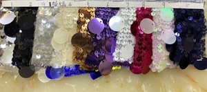 VENTA CALIENTE multicolor Denso SPARKY tela <span class=keywords><strong>de</strong></span> malla <span class=keywords><strong>de</strong></span> lentejuelas grandes Bordado lentejuelas tul encaje material SECUENCIA tela para <span class=keywords><strong>bolsa</strong></span> <span class=keywords><strong>de</strong></span> ropa - Product Image 6