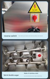 Machine à pâte commerciale entièrement automatique à double spirale pour le lavage du <span class=keywords><strong>gluten</strong></span>, la fabrication de seitan, le pétrissage de la pâte à pain, au maïs et à la pizza, et le broyage de la <span class=keywords><strong>farine</strong></span> - Product Image 5