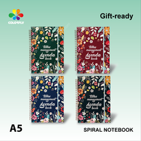 Cahier scolaire personnalisé A5 à spirale, cahier d'exercices pour étudiants, 100 à 120 feuilles lignées, journal d'écriture pour fournitures scolaires
