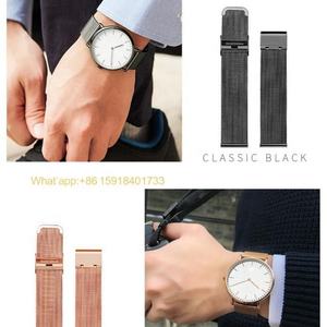 Correa de Reloj de Acero Inoxidable Sólido Transpirable Personalizada, de Liberación Rápida, Intercambiable, Resistente al Agua, 16/18/20/22/24 mm - Product Image 5