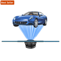 Ventilateur holographique miniature SANNAN 40 cm - Contrôle par application et Wi-Fi, affichage holographique 3D de haute technologie, ventilateur publicitaire, projecteur holographique LED 4K