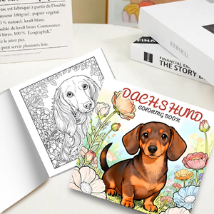 Libro <span class=keywords><strong>da</strong></span> <span class=keywords><strong>colorare</strong></span> all'ingrosso a tema Bassotto per adulti e bambini, con motivi di cani per alleviare lo stress, arte creativa e graffiti - Product Image 4