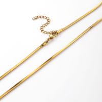 Classique Mode Octogonal Serpent Chaîne Collier Simple En Acier Inoxydable 18K Or Épais et Mince Serpent Os Chaîne Diy Bijoux Cadeau