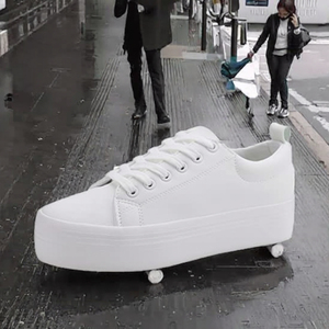 Zapatos de Mujer Personalizados de Lona PU con Suela Gruesa, Plataforma Impermeable Antideslizante, Diseño Clásico Cómodo para Verano/Invierno/Primavera - Product Image 2