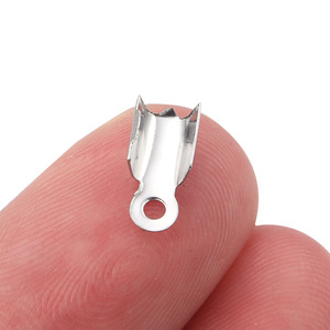 Clips lisses rectangulaires en acier inoxydable pour la fabrication de colliers, accessoires de bijouterie - Product Image 4